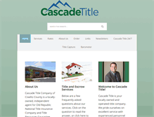 Tablet Screenshot of cascade-title.com